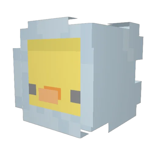 Filokyu Minecraft avatar head, 3D render