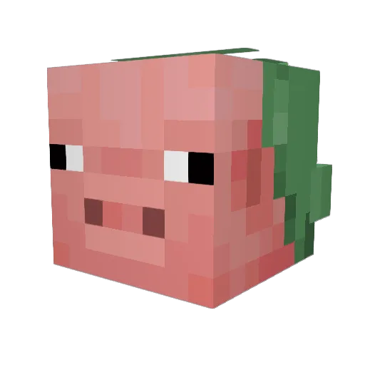 Filolog Minecraft avatar head, 3D render