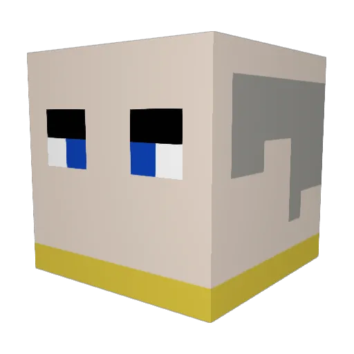 Filopo08 Minecraft avatar head, 3D render