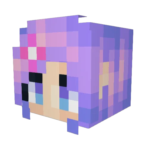 Filoriato Minecraft avatar head, 3D render