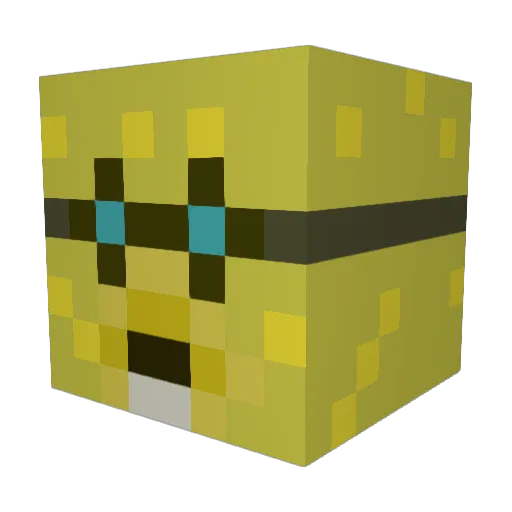 Filouuuuuu Minecraft avatar head, 3D render