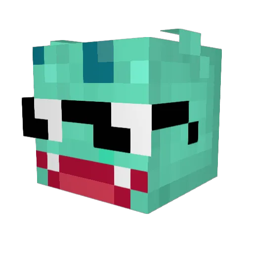 Filow21 Minecraft avatar head, 3D render