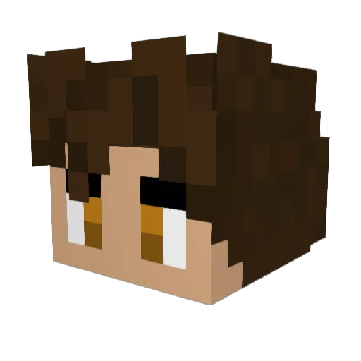 Filqdo Minecraft avatar head, 3D render