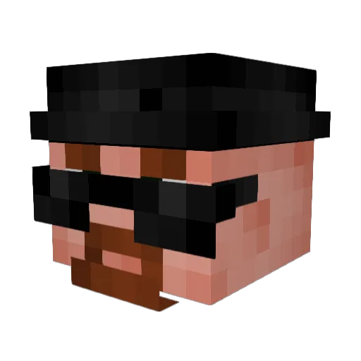 Filsh_ Minecraft avatar head, 3D render