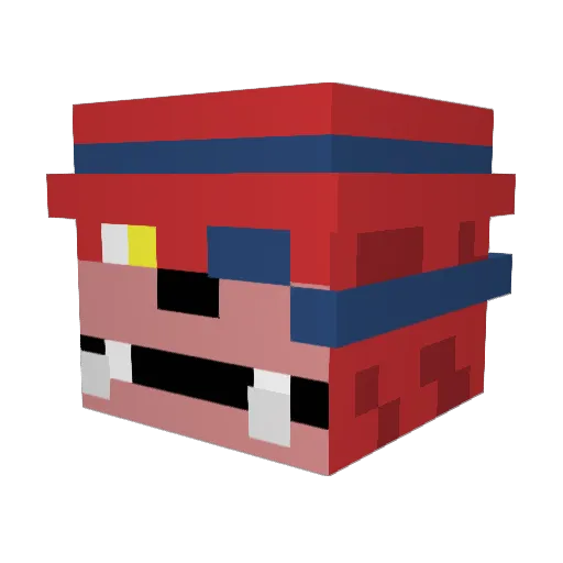 Filsix_6 Minecraft avatar head, 3D render