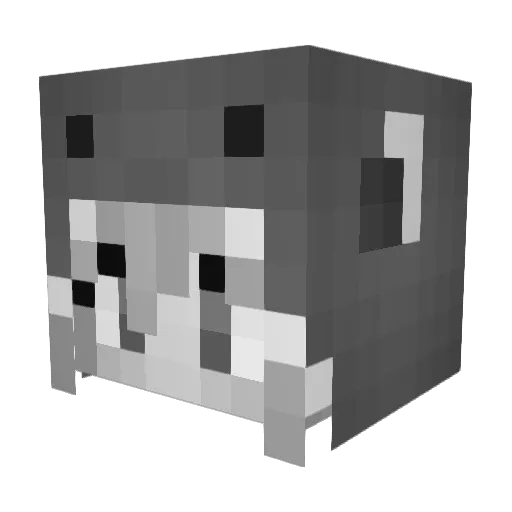 Filthy Minecraft avatar head, 3D render