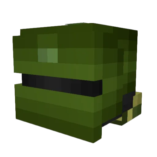 FilthyAA Minecraft avatar head, 3D render