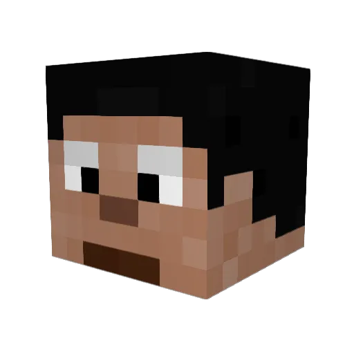 Filu_R Minecraft avatar head, 3D render