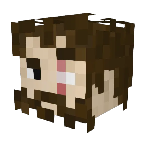 Filunda Minecraft avatar head, 3D render