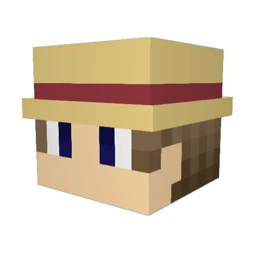 Filupe12 Minecraft avatar head, 3D render