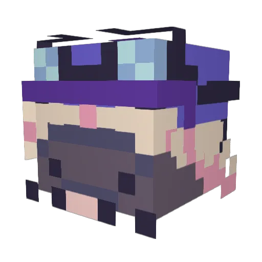 Fim0_0 Minecraft avatar head, 3D render