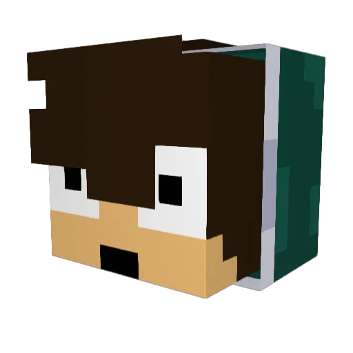 Fimauu Minecraft avatar head, 3D render