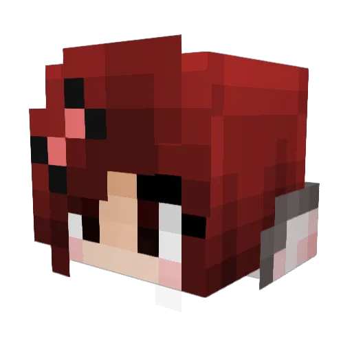 Fimida Minecraft avatar head, 3D render