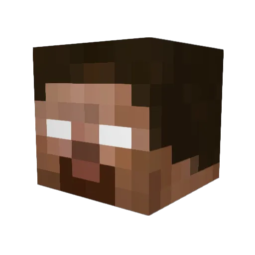 Fimik Minecraft avatar head, 3D render