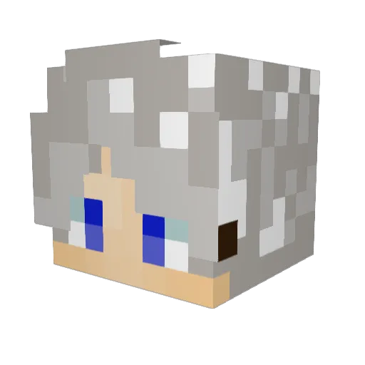 Fimikun1 Minecraft avatar head, 3D render