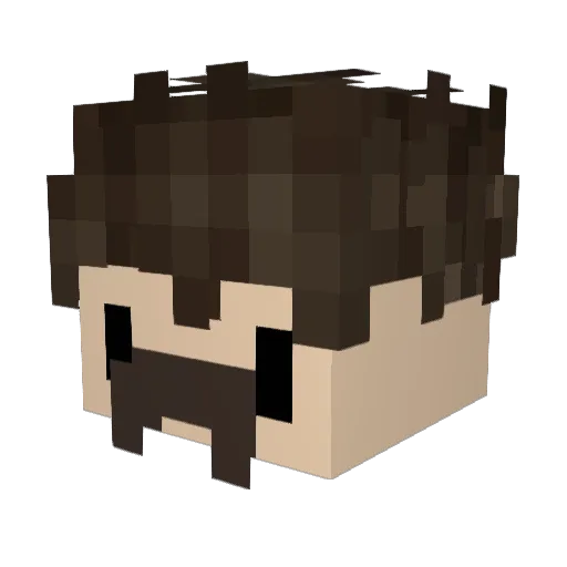 Fimo_ Minecraft avatar head, 3D render