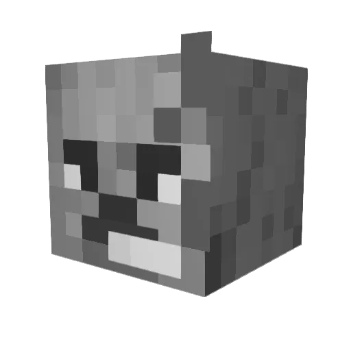 Fimpfio Minecraft avatar head, 3D render
