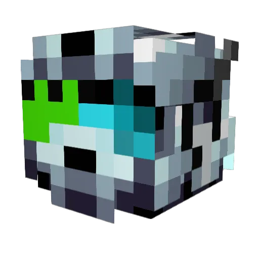 FinSoki Minecraft avatar head, 3D render