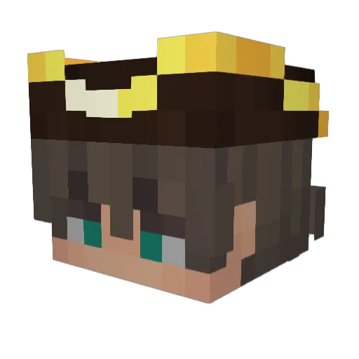 FinVuitton Minecraft avatar head, 3D render