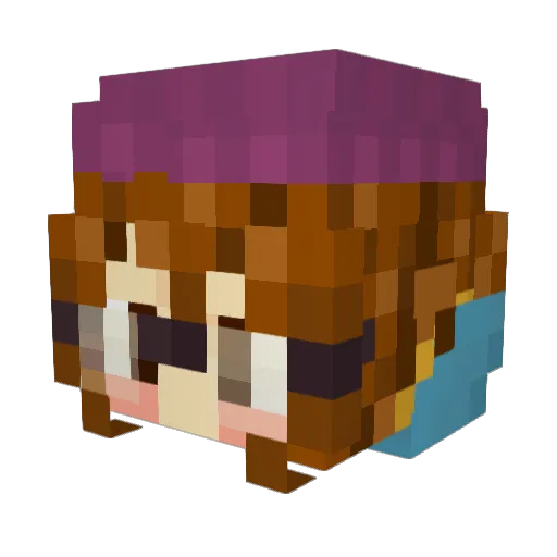Fin_Bowl Minecraft avatar head, 3D render