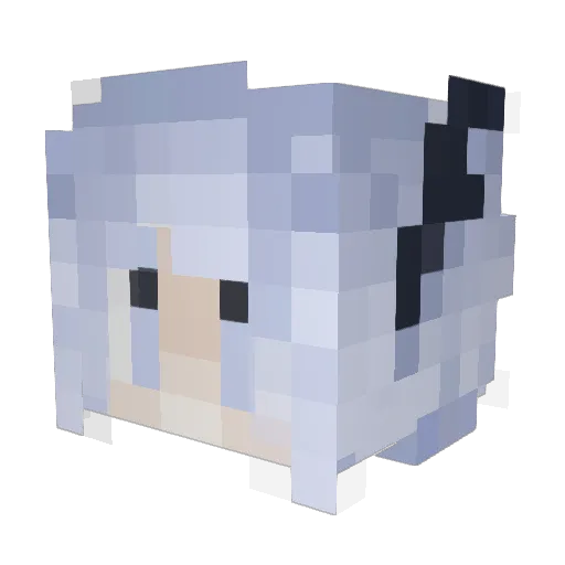 FinalBanana Minecraft avatar head, 3D render