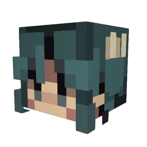FinalCut Minecraft avatar head, 3D render