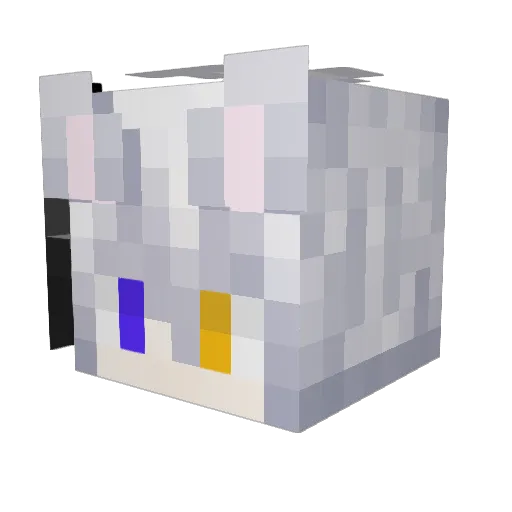 FinalPhantasia Minecraft avatar head, 3D render