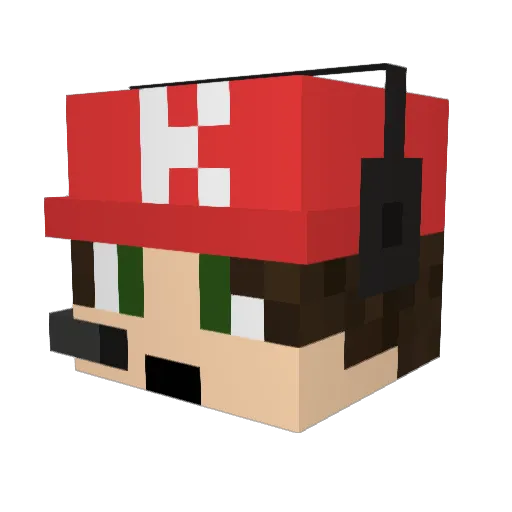 FinalScar Minecraft avatar head, 3D render