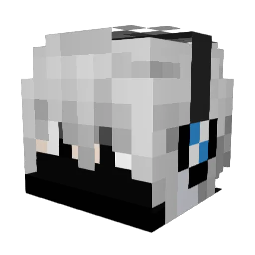 FinalYan Minecraft avatar head, 3D render