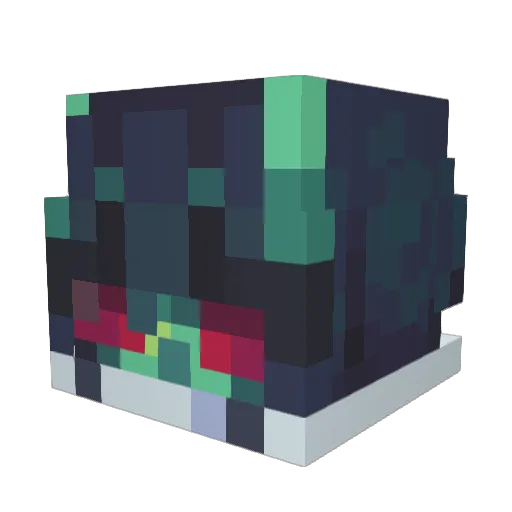 Final_Fire Minecraft avatar head, 3D render