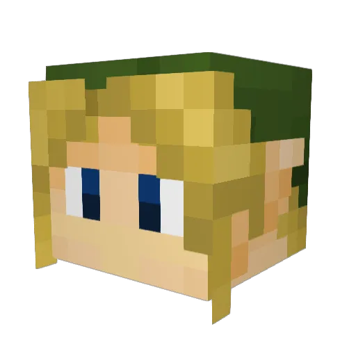 Final_Man Minecraft avatar head, 3D render