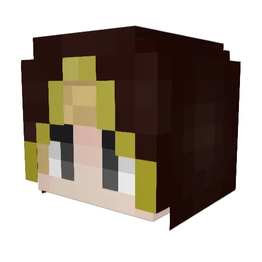 Final_Prime Minecraft avatar head, 3D render