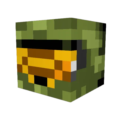 Final_Product Minecraft avatar head, 3D render