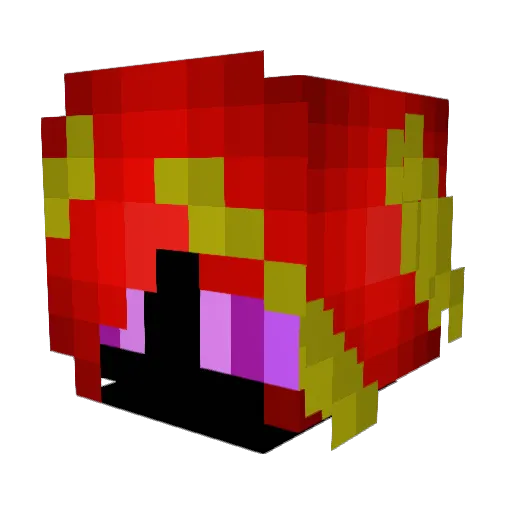 Final_Sunset Minecraft avatar head, 3D render