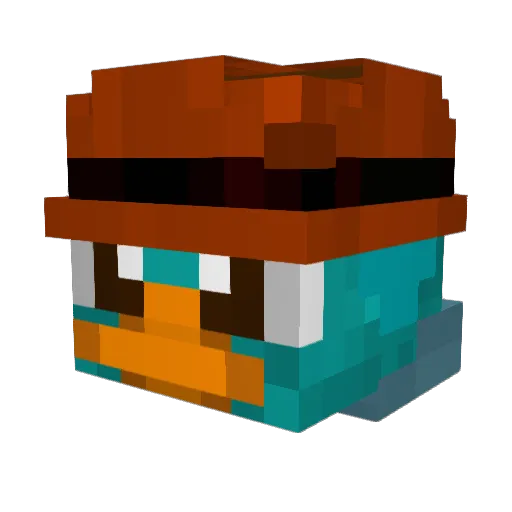FinalsThief Minecraft avatar head, 3D render
