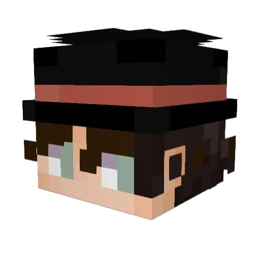 FinancedBat Minecraft avatar head, 3D render