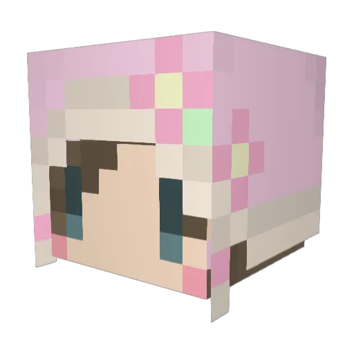 Financier915 Minecraft avatar head, 3D render