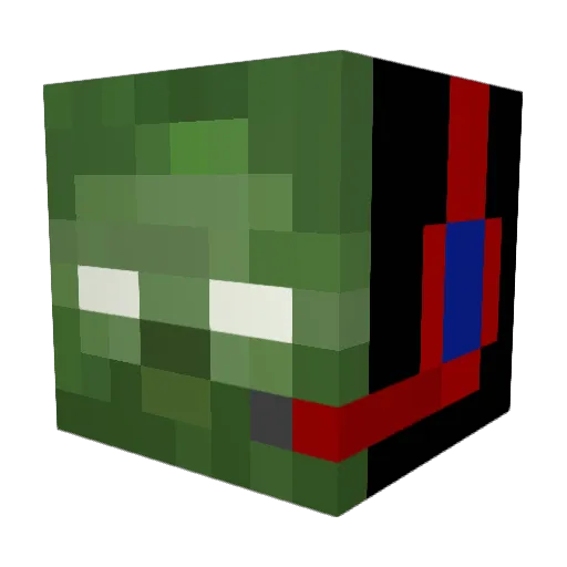 Finderling Minecraft avatar head, 3D render