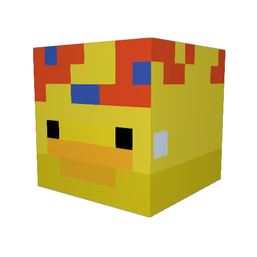 FindingNameO Minecraft avatar head, 3D render