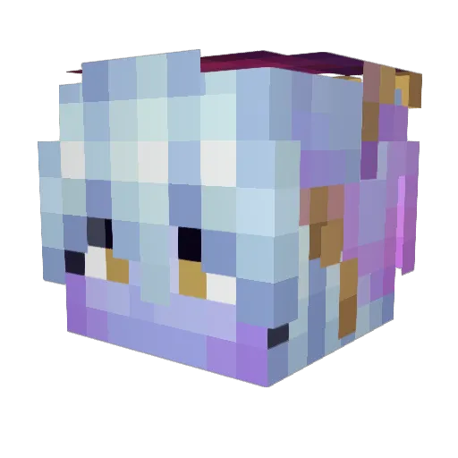 FineMiku Minecraft avatar head, 3D render