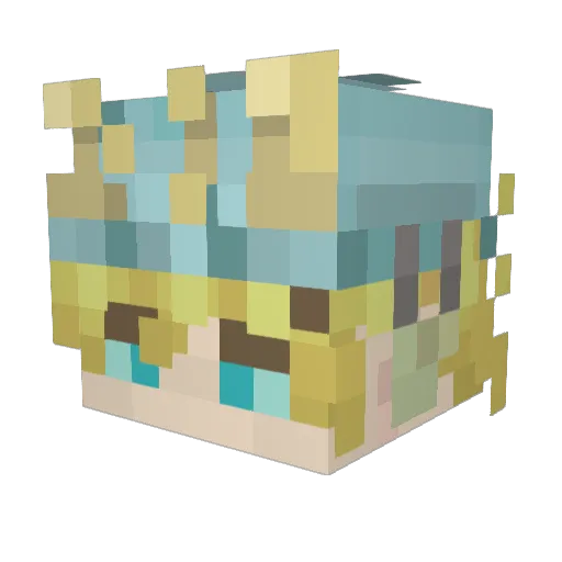 FineRay Minecraft avatar head, 3D render