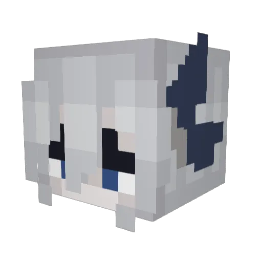Fine_cacao Minecraft avatar head, 3D render