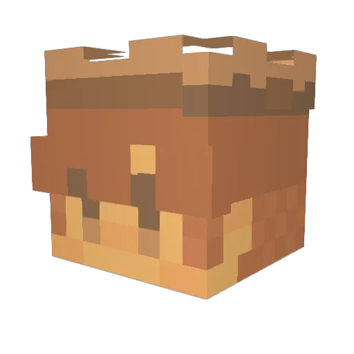Fineknight Minecraft avatar head, 3D render