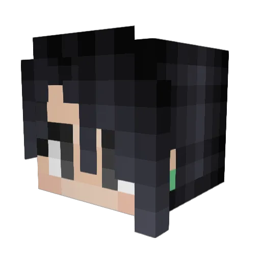 Fineria Minecraft avatar head, 3D render