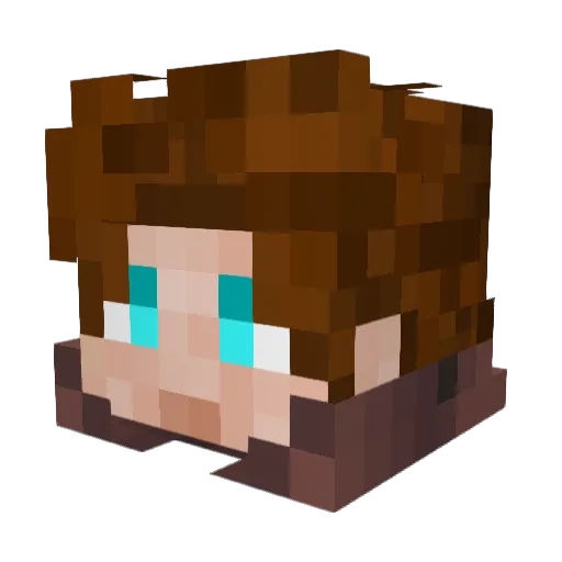 Finerza Minecraft avatar head, 3D render