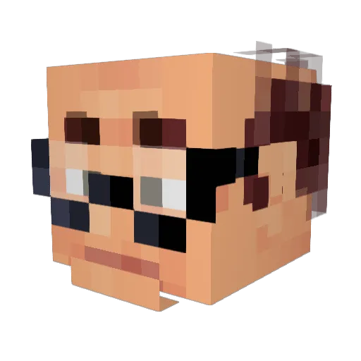 FinestBootleg Minecraft avatar head, 3D render