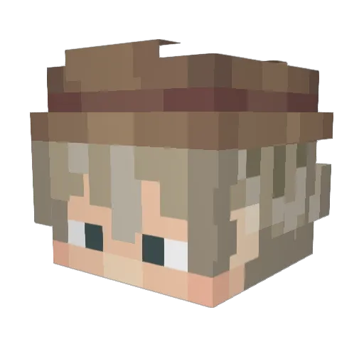 Finfolk Minecraft avatar head, 3D render