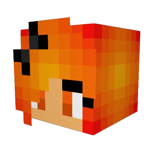FingallS Minecraft avatar head, 3D render