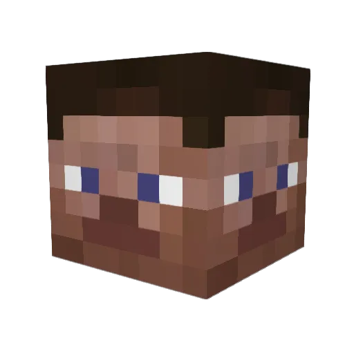FingerDatPat Minecraft avatar head, 3D render