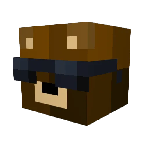 FingerNagel Minecraft avatar head, 3D render